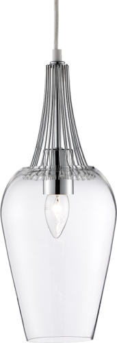 Searchlight Glazen hanglamp Whisk met chroom elementen