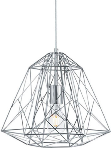 Searchlight Hanglamp Geometric Cage chroom