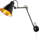 Searchlight Wandlamp 7403 met 3 scharnieren, zwart-goud