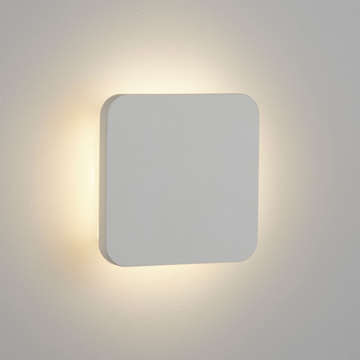Searchlight LED wandlamp Gypsum 15x15cm van witte gips