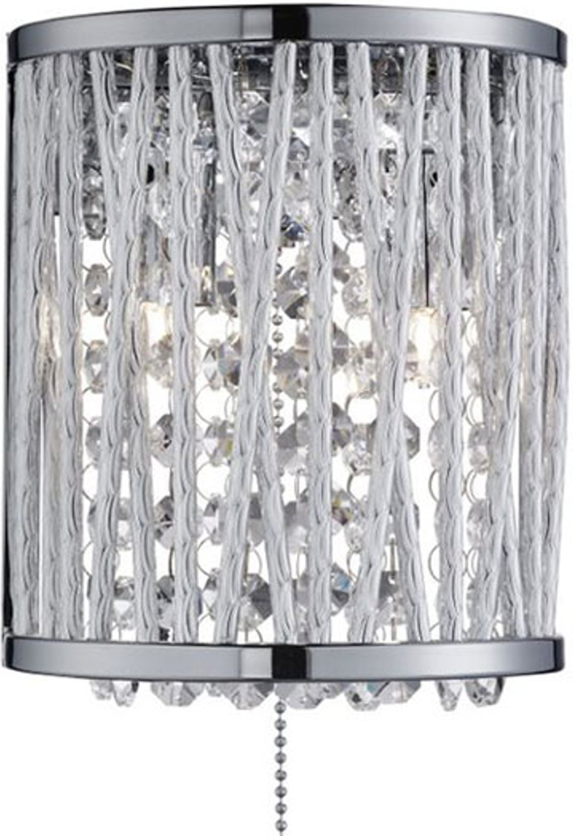 Searchlight Wandlamp Elise met sprankelend behang