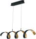 ECO-Light LED hanglamp Helix, zwart-goud, 80 cm