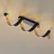 ECO-Light LED plafondlamp Helix in zwart-goud