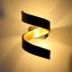 ECO-Light LED wandlamp Helix, zwart-goud, 17 cm