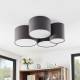 Lindby Laurenz plafondlamp, 4-lamps, grijs