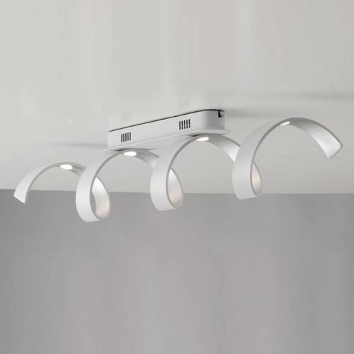 ECO-Light LED plafondlamp Helix in wit-zilver