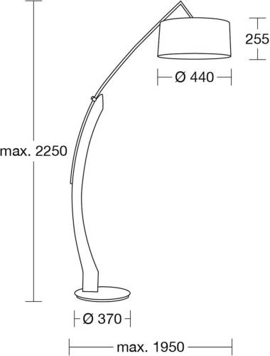 HerzBlut Amos booglamp, frame eiken geolied