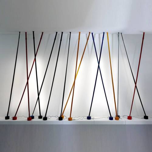 Martinelli Luce Elastica vloerlamp als band, grijs