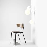 EULUNA Wandlamp Dione, 3-lamps, chroom