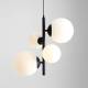 EULUNA Hanglamp Bloom, 4-lamps, zwart