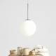 EULUNA Hanglamp Bosso, 1-lamp, wit/chroom 30cm