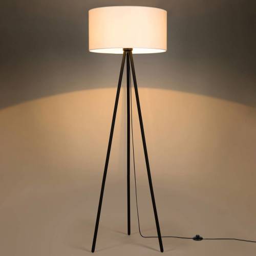 EULUNA Vloerlamp Corralee in zwart en wit