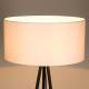EULUNA Vloerlamp Corralee in zwart en wit