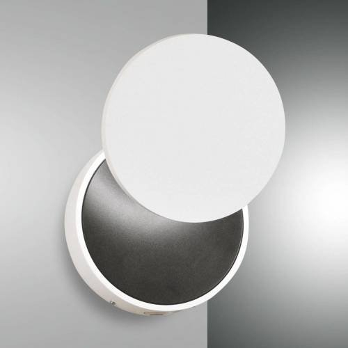 Fabas Luce LED wandlamp Ara met leesspot, wit-zwart