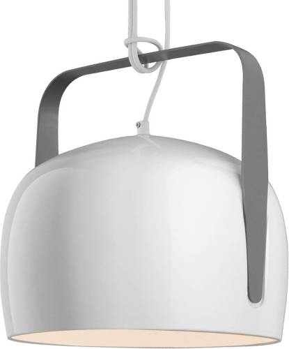 Karman Bag - witte hanglamp, Ø 32 cm, glad