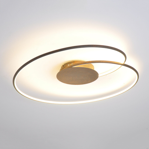 Lindby Mooie led plafondlamp Joline in roestbruin