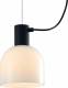 Lucande Serina hanglamp, 3-lamps, glas wit