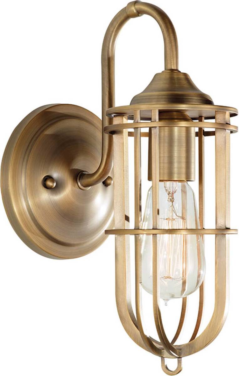 FEISS Wandlamp Urban Renewal in antiek messing