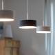 Domus LED hanglamp LARAfelt S, Ø 20 cm, grafiet/wit