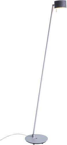Domus LED vloerlamp CAI, dimbaar, grafiet/wolwit