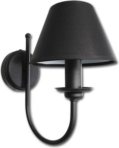 EULUNA Wandlamp Bona, 1-lamp, zwart