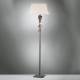 EULUNA Vloerlamp Seregon, steendecoratie en stoffen kap