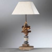 EULUNA Tafellamp Seregon met steendecoratie, hoogte 63 cm