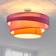 Lindby Driekleurige plafondlamp Melia in paars & roze