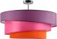 Lindby Driekleurige plafondlamp Melia in paars & roze