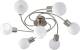 Lindby LED-plafondlamp Ciala, 7-lamps, nikkel