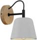 Lucande Kalinda wandlamp met betonkap en hout