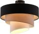 Lindby Coria plafondlamp, zwart en grijs