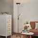 Lindby LED aangedreven uplighter Josefin met leeslamp