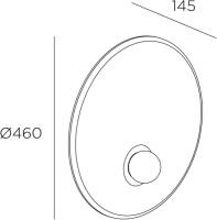 LEDS-C4 Trip wandlamp Ø 46cm zwart