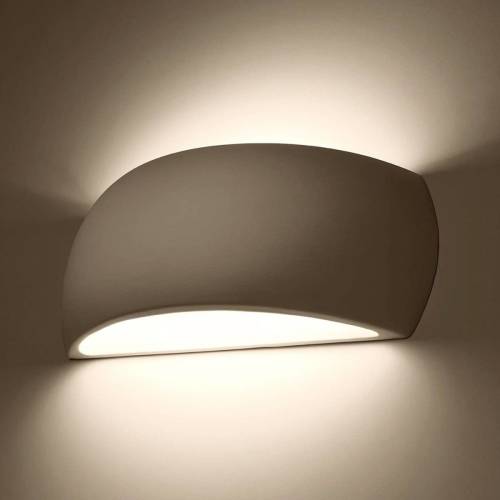 EULUNA Wandlamp Curve up/down van witte keramiek