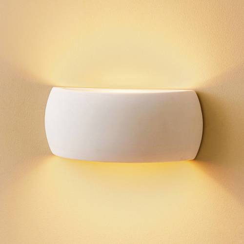 EULUNA Wandlamp Curve up/down van witte keramiek