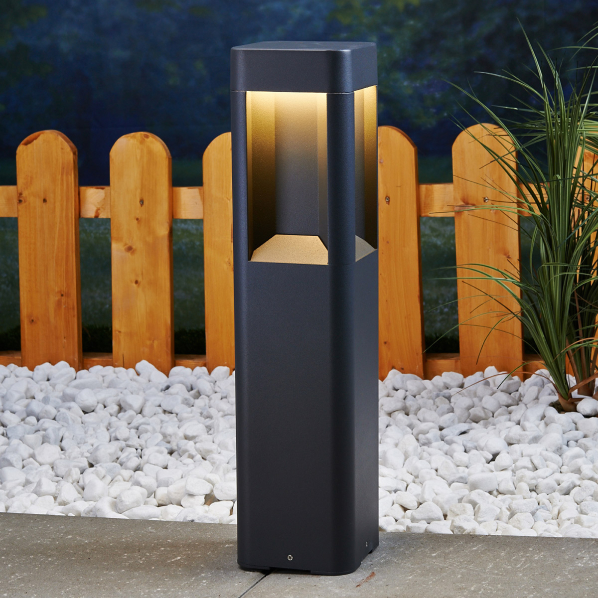 Lucande LED sokkellamp Annika van aluminium, 50 cm