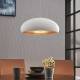 Lindby Metalen plafondlamp Gerwina, wit-goud