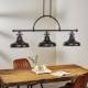 QUOIZEL Hanglamp Emery in industriële stijl brons 3-lamps