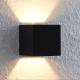 Lindby Quaso LED wandlamp, beton zwart
