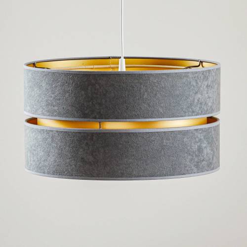 EULUNA Hanglamp Duo, grijs/goud, Ø40cm 1-lamp