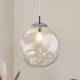 EULUNA Glazen hanglamp Sol, chroom/transparant