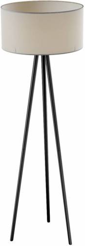 EULUNA Vloerlamp Mabia, driebeen, grijs/zwart