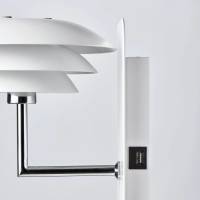 Dyberg Larsen DL20 USB Shelf wandlamp, wit