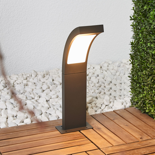 Lucande Moderne LED sokkellamp Juvia grafietgrijs