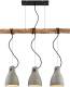 Lindby Grima hanglamp van beton, 3-lamps