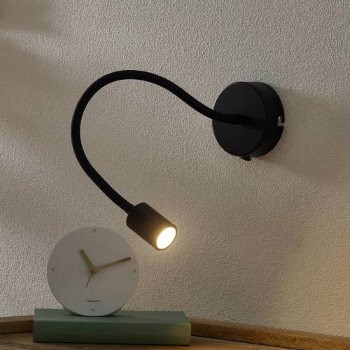 Ideallux Flexibele LED wandlamp Focus, zwart