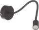Ideallux Flexibele LED wandlamp Focus, zwart