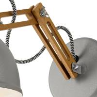 EULUNA Wandlamp Skansen, houtarm instelbaar, grijs