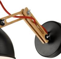 EULUNA Wandlamp Skansen, houtarm instelbaar, zwart